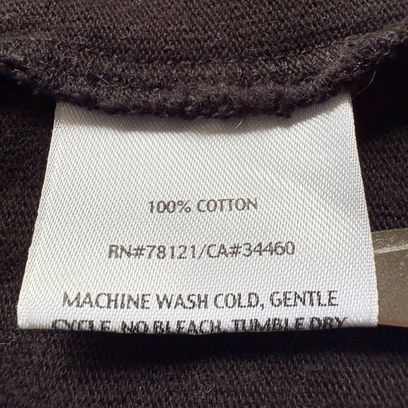 Eileen Fisher Size L Black 100% Cotton Relaxed Fit Zip-Up Jacket with Pockets - Picture 10 of 14